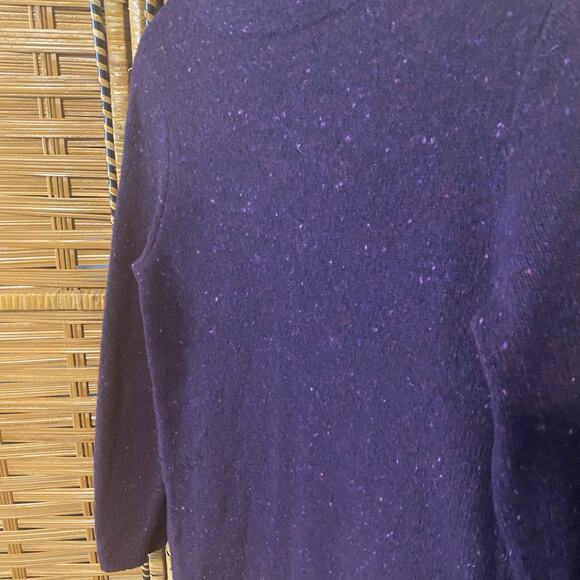 J. Jill Italian Yarn Wool Cashmere Sweater XS Purple Speckled Craft / Upcycle - Picture 8 of 8